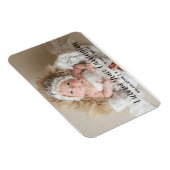 Modern Stats Name Foto Personalized Birth Magneet (Rechterzijde)