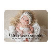 Modern Stats Name Foto Personalized Birth