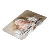 Modern Stats Name Foto Personalized Birth Magneet (Linkerzijde)