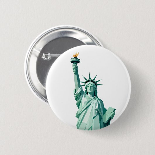 Modern Statue of Liberty Button (Voorkant /achterkant)