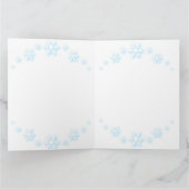 Modern Steampunk Santa and Robot Reindeer Holiday  Kaart (Binnen)