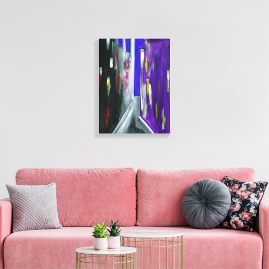 Modern stedelijk Abstract modern huis Canvas Afdruk (Insitu (Woonkamer))