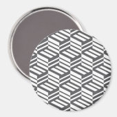 Modern, stedelijk, dynamisch, gewaagd geometrisch magneet (Voorkant / Achterkant)