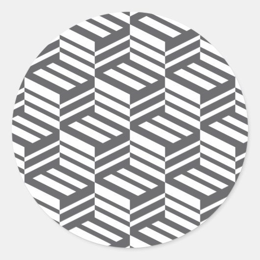 Modern, stedelijk, dynamisch, gewaagd geometrisch ronde sticker (Voorkant)