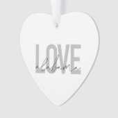Modern, stedelijk, eenvoudig, cool design Love Ala Ornament (voorkant)