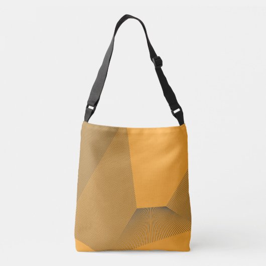 Modern, stedelijk, geel, gewaagd eenvoudig bewegin crossbody tas (Achterkant)