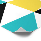 Modern, stedelijk, kleurrijk, leuk geometrisch pat poster (Hoek)