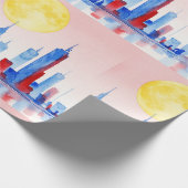 Modern stedelijk landschap cadeaupapier (Hoek)
