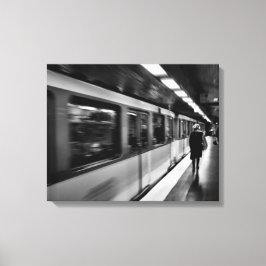 Modern, stedelijk Parisiaans leven Canvas Afdruk