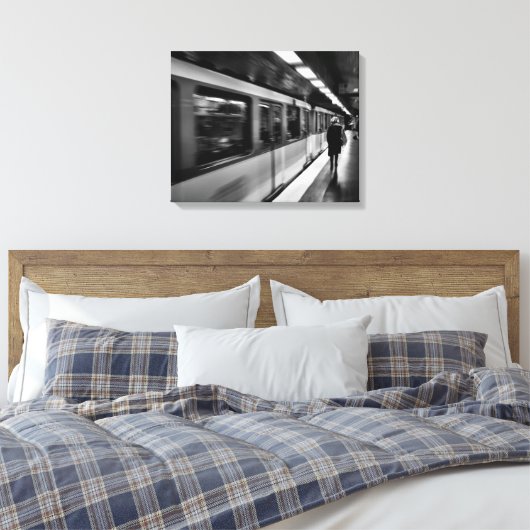 Modern, stedelijk Parisiaans leven Canvas Afdruk (Insitu (Slaapkamer))