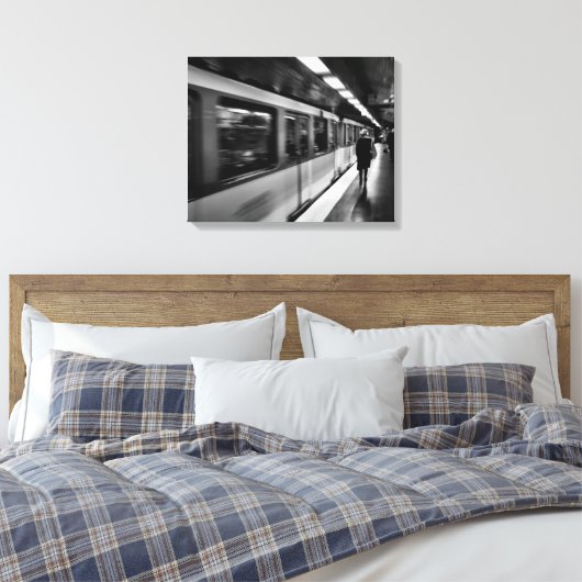 Modern, stedelijk Parisiaans leven Canvas Afdruk (Insitu (Slaapkamer))