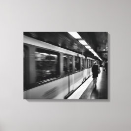 Modern, stedelijk Parisiaans leven Canvas Afdruk