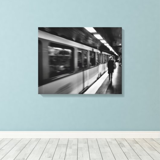 Modern, stedelijk Parisiaans leven Canvas Afdruk (Insitu (Houten vloer))