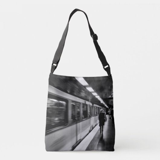 Modern, stedelijk Parisiaans leven Crossbody Tas (Achterkant)