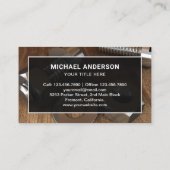 Modern Steel Bolt and Nut Fasteners Hardware Store Visitekaartje (Achterkant)