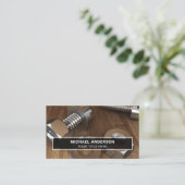 Modern Steel Bolt and Nut Fasteners Hardware Store Visitekaartje (Staand voorkant)