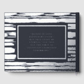 Modern Steel Grey Folie bruiloft gastenboek Beachy (Achterkant)