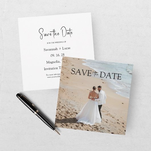 Modern Stel Foto Save The Date