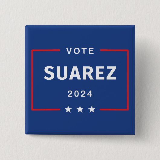 Modern stemmen Francis Suarez 2024 sterren doos do Vierkante Button 5,1 Cm (Voorkant)