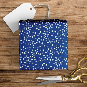 Modern sterren kleurig blauw omslagpapier cadeaupapier
