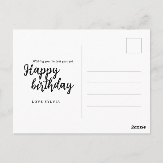 Modern sterrenbeeld Blauw Goud Maagd Verjaardag Briefkaart (Achterkant)