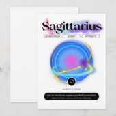 Modern sterrenbeeld Boogschutter Quote Element Fir Feestdagenkaart (Voorkant / Achterkant)