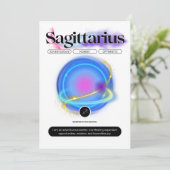 Modern sterrenbeeld Boogschutter Quote Element Fir Feestdagenkaart (Staand voorkant)