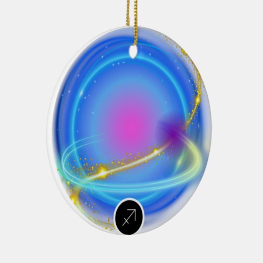 Modern sterrenbeeld Boogschutter Quote Element Fir Keramisch Ornament (Rechts)