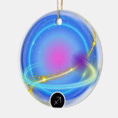 Modern sterrenbeeld Boogschutter Quote Element Fir Keramisch Ornament (Links)