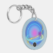 Modern sterrenbeeld Boogschutter Quote Element Fir Sleutelhanger (Voorkant Links)