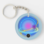 Modern sterrenbeeld Boogschutter Quote Element Fir Sleutelhanger (Voorkant)