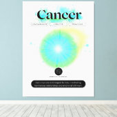 Modern sterrenbeeld kanker Quote Water Element Canvas Afdruk (Insitu (Houten vloer))