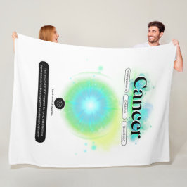 Modern sterrenbeeld kanker Quote Water Element Fleece Deken