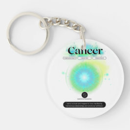 Modern sterrenbeeld kanker Quote Water Element Sleutelhanger