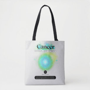 Modern sterrenbeeld kanker Quote Water Element Tote Bag