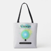 Modern sterrenbeeld kanker Quote Water Element Tote Bag (Achterkant)