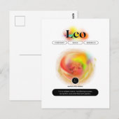 Modern sterrenbeeld Leo Quote | elementenvuur Briefkaart (Voorkant / Achterkant)
