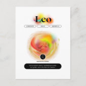 Modern sterrenbeeld Leo Quote | elementenvuur Briefkaart (Voorkant)