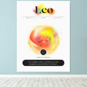 Modern sterrenbeeld Leo Quote | elementenvuur Canvas Afdruk (Insitu (Houten vloer))