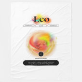 Modern sterrenbeeld Leo Quote | elementenvuur Fleece Deken (Voorkant)