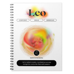 Modern sterrenbeeld Leo Quote elementenvuur Notitieboek