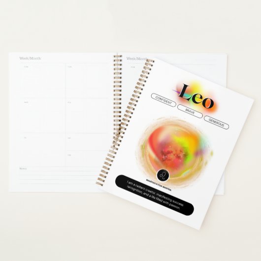 Modern sterrenbeeld Leo Quote | elementenvuur Planner (Display)