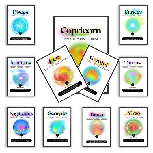 Modern sterrenbeeld Leo Quote | elementenvuur Poster