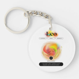 Modern sterrenbeeld Leo Quote | elementenvuur Sleutelhanger