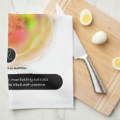 Modern sterrenbeeld Leo Quote | elementenvuur Theedoek (Quarter Fold)