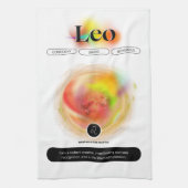 Modern sterrenbeeld Leo Quote | elementenvuur Theedoek (Verticaal)