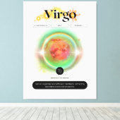 Modern sterrenbeeld Maagd Quote Aarde Element Canvas Afdruk (Insitu (Houten vloer))