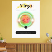 Modern sterrenbeeld Maagd Quote Aarde Element Canvas Afdruk (Insitu (Woonkamer))