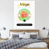 Modern sterrenbeeld Maagd Quote Aarde Element Canvas Afdruk (Insitu (Slaapkamer))