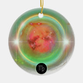 Modern sterrenbeeld Maagd Quote Aarde Element Keramisch Ornament (Voorkant)